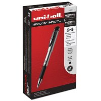 uni-ball 207 Impact Roller Ball Gel Stick Pens, Select Ink Color (Bold) - Dozen
