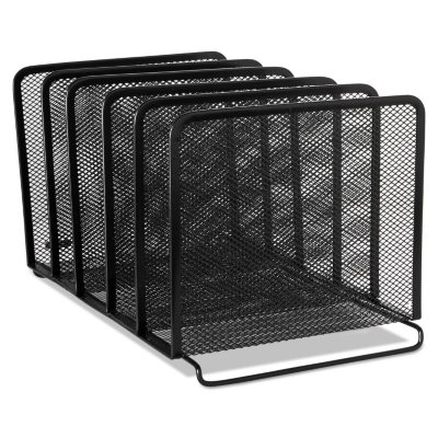 School Smart Mesh Desk Organizer, 12 Trays, Black