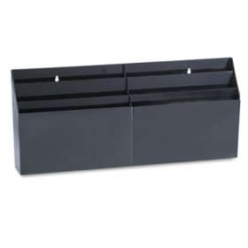Six-Pocket Wall Mount/Desk Organizer - Black