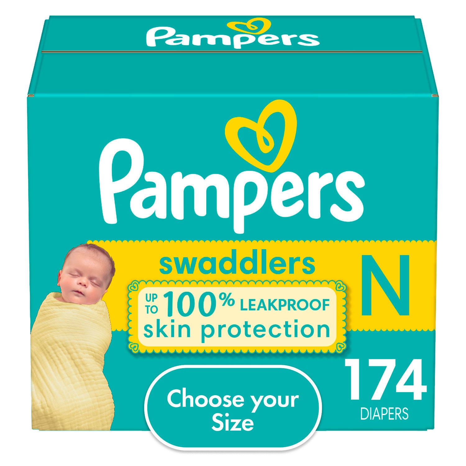 Pampers Swaddlers Diapers, Size 2 - 180 ct. (12 - 18 lb.)