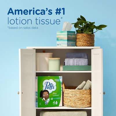 Puffs Plus Lotion Facial Tissues (72 tissues/cube, 12 mega cubes) image 3 out of 9