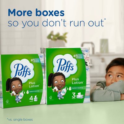 Puffs Plus Lotion Facial Tissues (72 tissues/cube, 12 mega cubes) image 4 out of 9