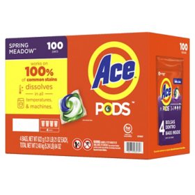 Ace PODS Liquid Laundry Detergent Pacs, Spring Meadow (100 ct.)