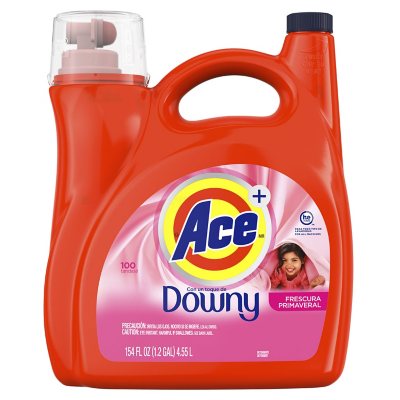 Ace Liquid Laundry Detergent Plus Downy, Spring Fresh (154 fl. oz., 100  loads) - Sam's Club