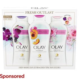 Olay Fresh Outlast Body Wash with Vitamin B3 Complex  (23.6 fl. oz., 3 pk.)