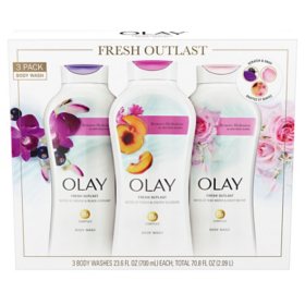 Olay Fresh Outlast Body Wash with Vitamin B3 Complex  (23.6 fl. oz., 3 pk.)