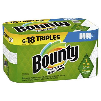 Bounty Select-A-Size Paper Towels, Triple Plus Rolls, 12 ct./158 Sheets