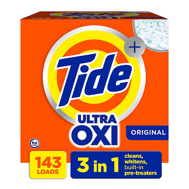 Tide Ultra Oxi HE Powder Laundry Detergent, Original 250 oz., 143 loads