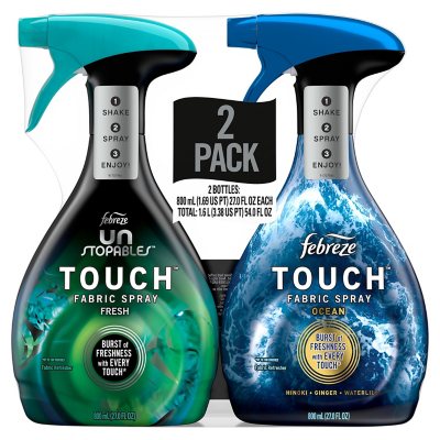 Febreze Touch Fabric Spray, Ocean & Unstopables Fresh (27 fl. oz., 2 pk.) -  Sam's Club