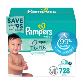 Pampers Pure Protection One-Month Supply Diapers (Sizes: 1-6)