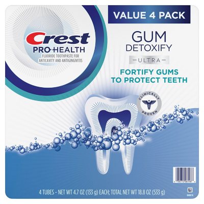 Crest Gum Detoxify Ultra Toothpaste, 4.7 oz., 4 pk. - Sam's Club