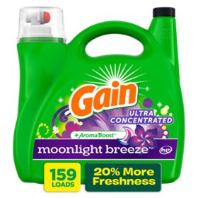Gain Ultra Concentrated + Aroma Boost Laundry Detergent, Moonlight Breeze 208 fl. oz., 159 loads