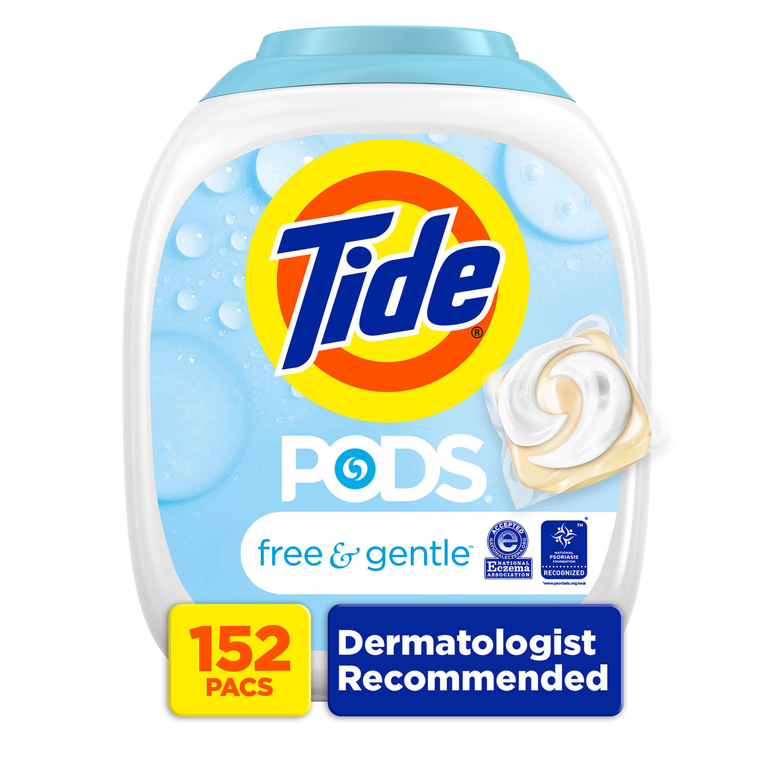 Tide PODS Free & Gentle Laundry Detergent Pacs, 152 ct.