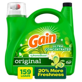 Gain Ultra Concentrated + Aroma Boost Laundry Detergent, Original Scent 208 fl. oz., 159 loads