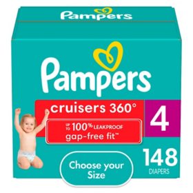 Pampers Cruisers 360 Diapers Gap-Free Fit Sizes: 4-7