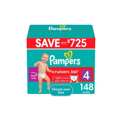 Pampers Cruisers 360 Diapers, Size 5 - 124 ct. (27 + lb.):- Size 5, 124 ct., 27+ lbs.