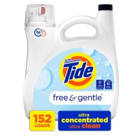 Tide Free & Gentle Liquid Laundry Detergent 170 fl. oz., 152 loads