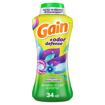 Gain + Odor Defense InWash Scent Booster Beads, Super Fresh Blast