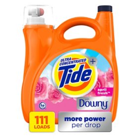 Tide + Downy Liquid Laundry Detergent, April Fresh 141 fl. oz., 111 loads