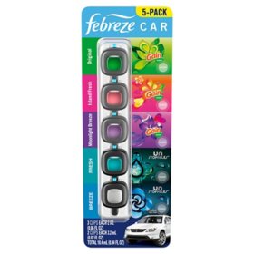 Febreze Car Air Freshener Vent Clips, Mixed Scent, 5 ct.