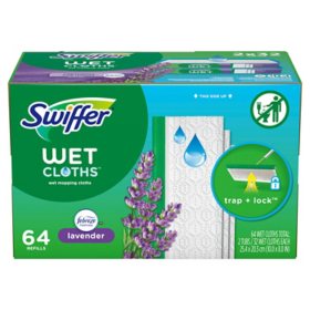 Swiffer Sweeper Wet Mopping Cloth Refills, Lavender Scent (64 ct.)