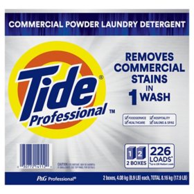 Tide Professional Commercial Powder Laundry Detergent, For Business Use, 226 loads, 2 boxes