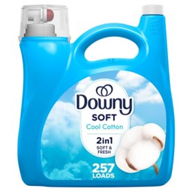  Downy Soft Liquid Fabric Softener, Cool Cotton, 257 Loads, 150 fl. oz.