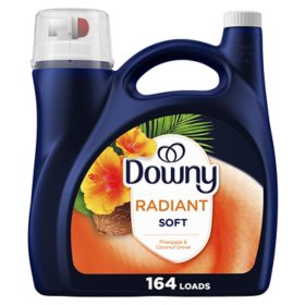 Downy Infusions Radiant Liquid Fabric Softener, Pineapple & Coconut Grove, 164 loads, 111 fl. oz.