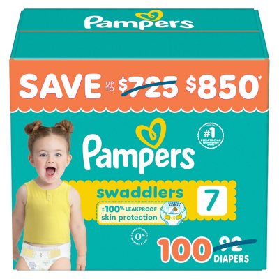 Pampers Swaddlers Diapers:- Size 7