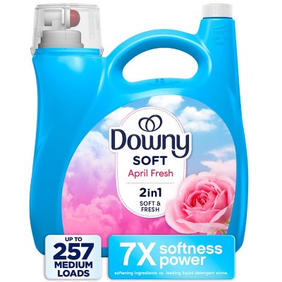 Downy Soft & Fresh Liquid Fabric Softener, April Fresh, 257 Loads, 150 ...