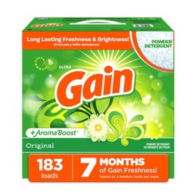 Gain Ultra Powder Laundry Detergent, Original, 183 loads, 169 oz.
