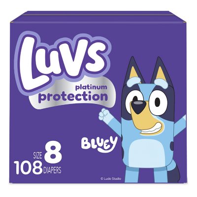 Luvs Pro Level Leak Protection Diapers, Sizes 8, 108 ct., 46+ lbs.:- Size 8, 108 ct., 46+ lbs.
