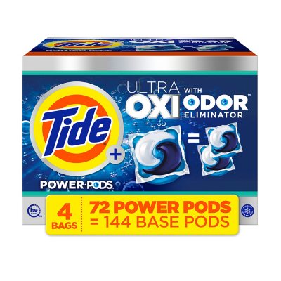 Tide Power PODS + Ultra OXI Laundry Detergent Pacs, 72 ct.