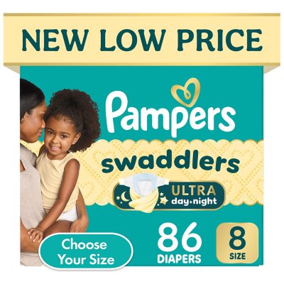 Pampers Swaddlers Ultra Diapers, Sizes Newborn-8:- Size 8