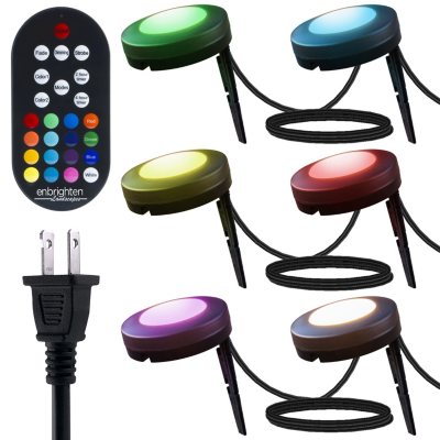 Enbrighten Seasons Led Color Changing Landscape Lights 6 Pucks 50ft