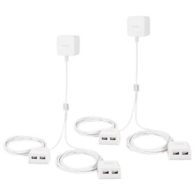 Philips Twin Charger, 4 USB-A Ports 2 Pack, White