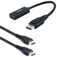 Philips DisplayPort to HDMI Adapter and 4ft. High-Speed HDMI Cable with Ethernet and EZ Grip Connector, Compatible with 4K and 1080p