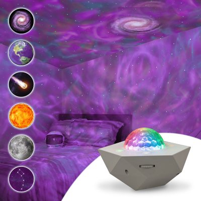 Ecoscapes Wi-Fi Galaxy Night Light Projector with Soothing Sounds by Enbrighten