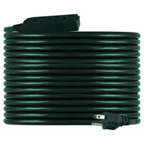 Philips 3-Outlet Grounded 50' Extension Cord, Green (2 pk.)