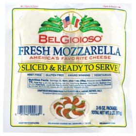 BelGioioso Pre-Sliced Fresh Mozzarella 32 oz.