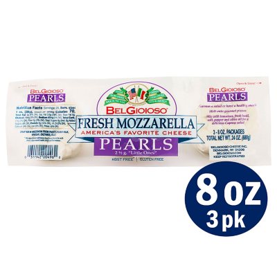 Belgioioso Fresh Mozzarella Cheese Pearls 8 Oz Per Pk 3 Pk Sam S Club