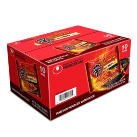 Nongshim Shin Ramyun Spicy Stir Fry Noodles, 4.76 oz., 10 pk.