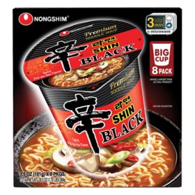 Nongshim Shin Black Spicy Beef & Bone Broth Premium Ramen, 3.5 oz., 8 pk.