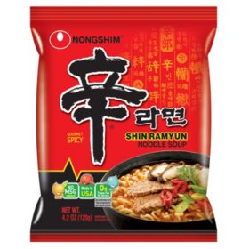 Nongshim Shin Ramyun Spicy Beef Ramen Noodle Soup 4.02 oz., 18 ct.