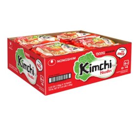 Nongshim Kimchi Ramyun Noodles Pack, 4.23 oz., 16 pk.