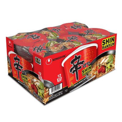 Nongshim Shin Ramyun Spicy Beef Ramen Noodle Soup (4.02 oz., 12 ct.)