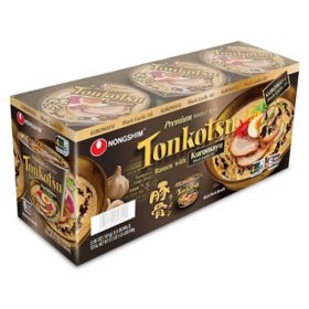 Nongshim Premium Tonkotusu Kuromayu Noodle Soup 6 pk.