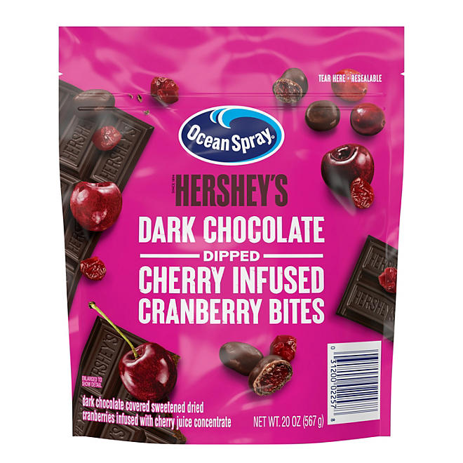 Ocean Spray HERSHEY’S Dark Chocolate Cherry Dipped Cranberry Bites 20 oz.