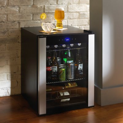 Entertainment center best sale with wine fridge