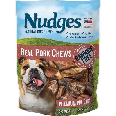 Nudges Natural Rawhide Free Real Pork Chews, Premium Pig Ears (16 oz.) - Sam's  Club